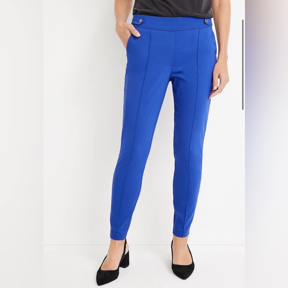 NWT Maurice’s Bengaline Blue Skinny High Rise Dress Pant
